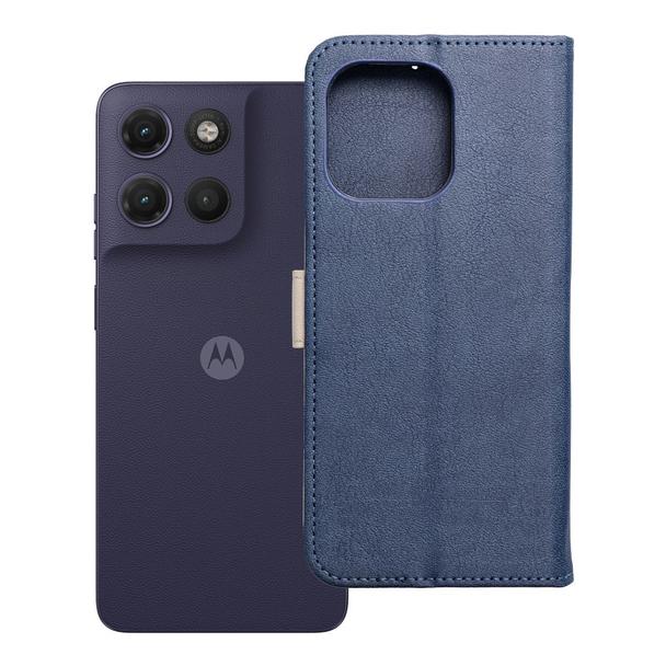 Etui z klapką na Motorola G17 Split Book granatowo-kremowe