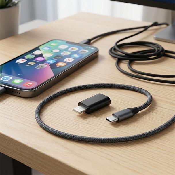 Adapter USB C do Lightning Blue Star czarny