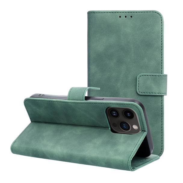 Etui z klapką na iPhone 14 PRO MAX Tender Book zielone