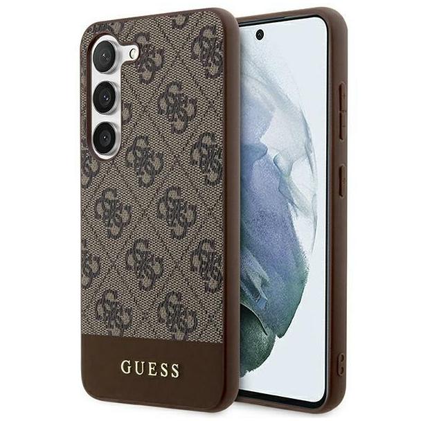 GUESS futerał do SAMSUNG S24 Plus GUHCS24MG4GLBR (4G Bottom Stripe) brązowy