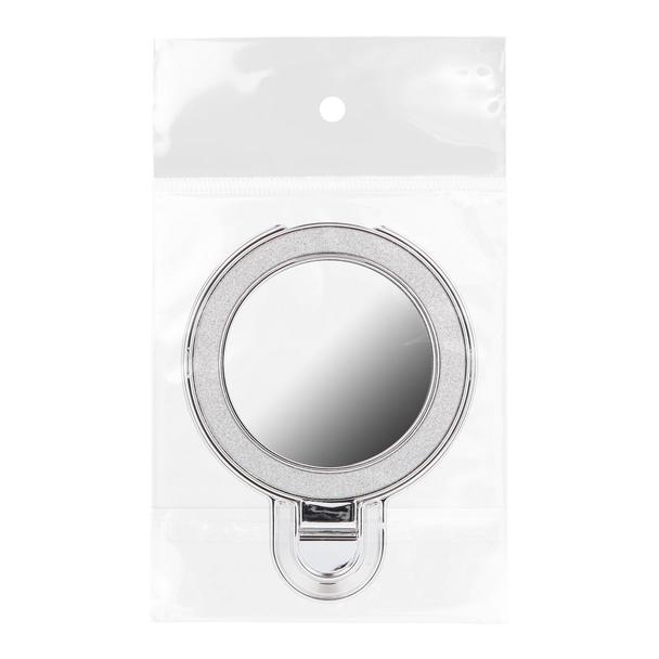 Stojak na telefon CIRCLE MIRROR - naklejany - srebrny