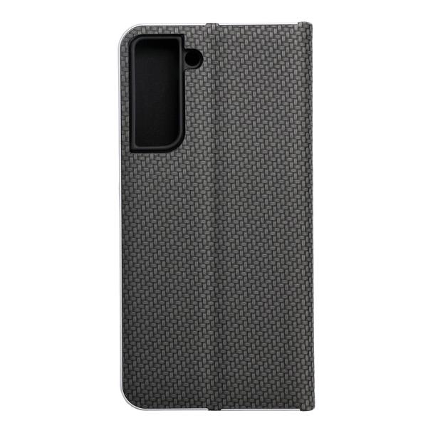 Etui z klapką na Samsung S21 FE Luna Book Carbon czarne