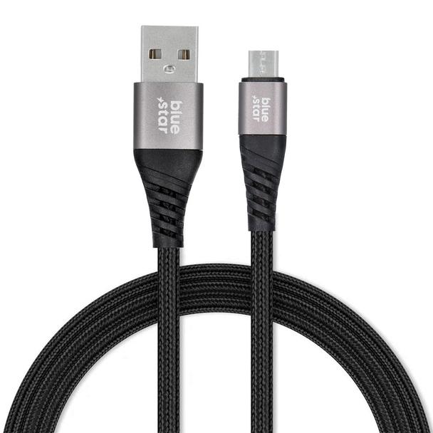 Kabel USB-A do Micro USB Blue Star 2A z oplotem 1,2 m TFK-DC-003 czarny