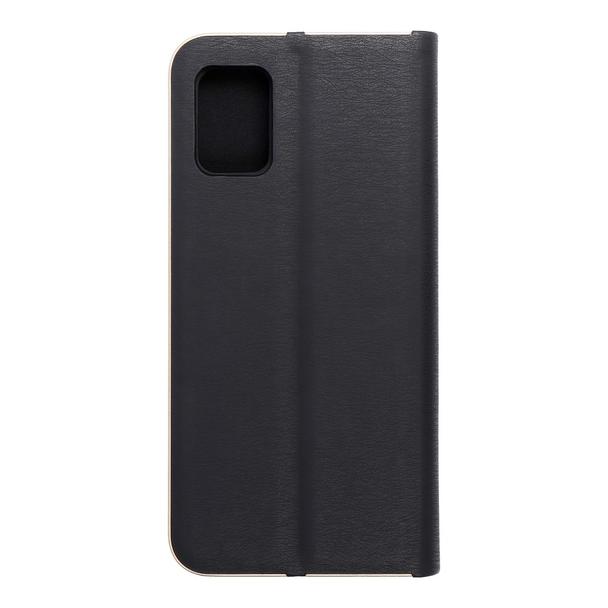Etui z klapką na Samsung A51 Luna Book Gold czarne