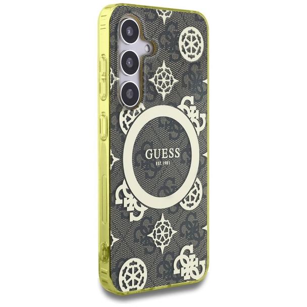GUESS futerał do SAMSUNG S25 GUHMS25SH4PYEEW (Magnetic IML Peony on 4G Background) brązowy