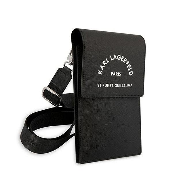KARL LAGERFELD torebka uniwersalna na telefon KLWBSARSGK (Embossed RSG) czarny