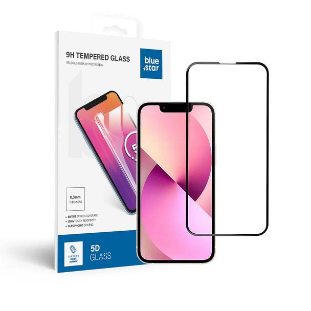 Szkło hartowane do iPhone 13 MINI (full glue) Blue Star 5D czarne