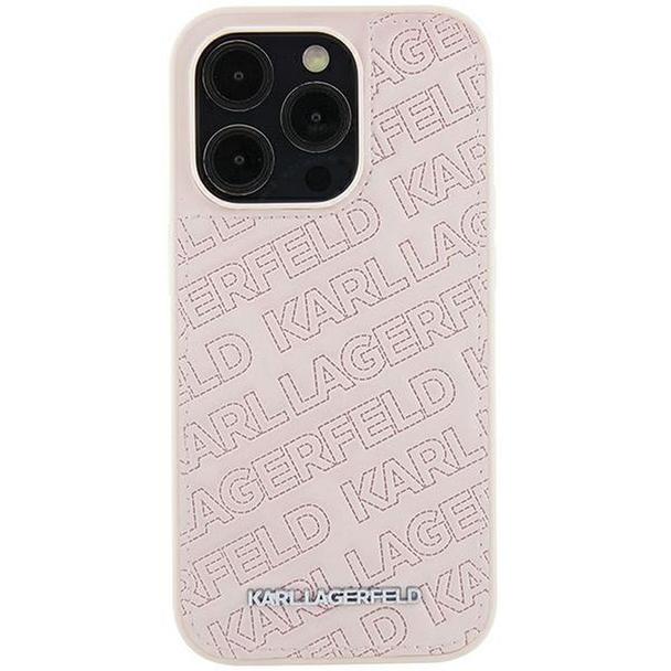 KARL LAGERFELD futerał do IPHONE 15 KLHCP15SPQKPMP (Quilted Pattern) różowy