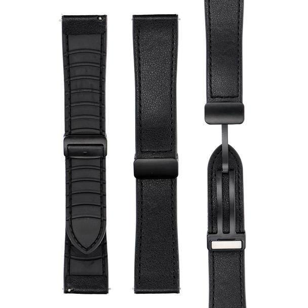 Pasek do zegarka 22 mm Titmo Strap S5 ekoskóra czarny