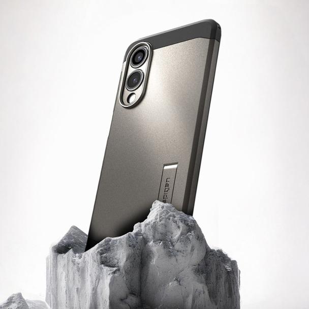 SPIGEN futerał TOUGH ARMOR kompatybilny z MagSafe do SAMSUNG S25 Edge gunmetal