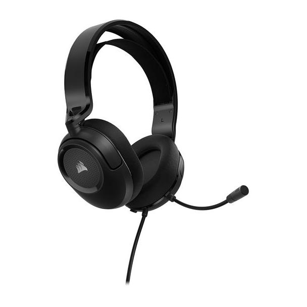 Słuchawki przewodowe nauszne Jack 3,5 mm z mikrofonem Corsair HS35 V2 Carbon czarne