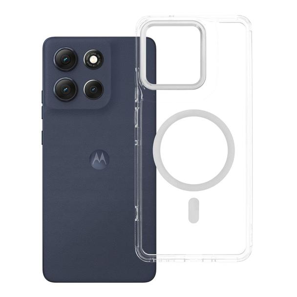 Futerał do Motorola G86 Frame Clear Hybrid Mag Cover zgodny z MagSafe transparentny