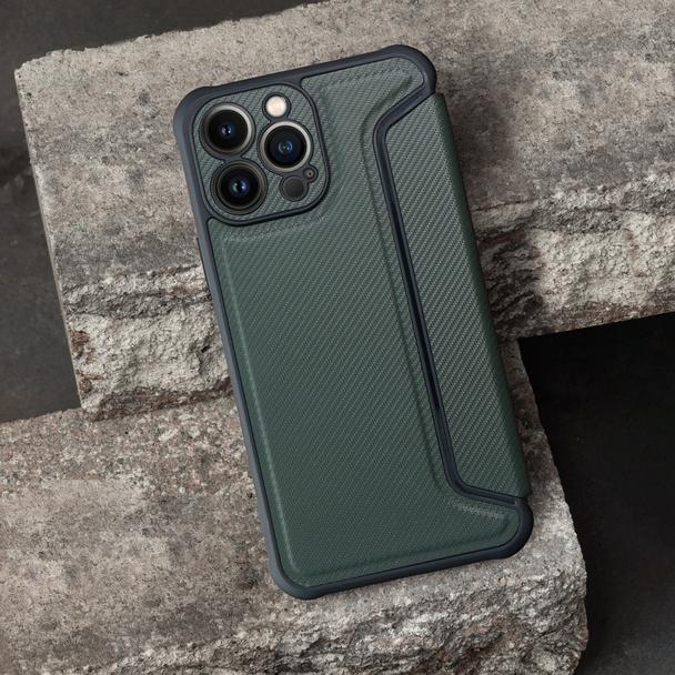 Etui z klapką na iPhone 17 AIR Razor Book ciemnozielone