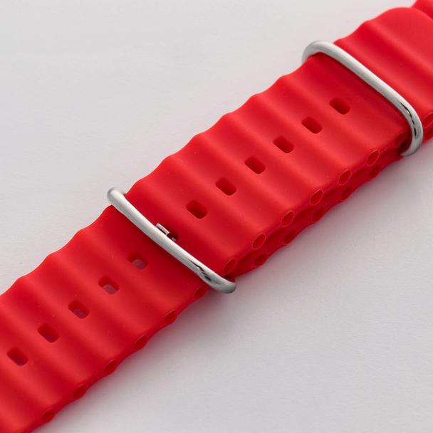Pasek do zegarka 22 mm Titmo Strap S2 silicone czerwony