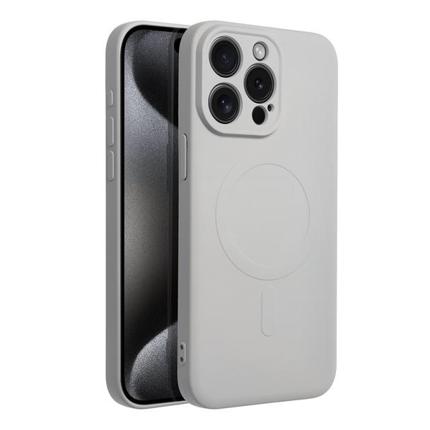 Futerał do iPhone 15 PRO MAX Silicone Mag Cover zgodny z MagSafe tytanowy