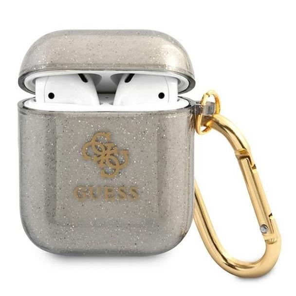 GUESS futerał do APPLE AirPods 1/2 GUA2UCG4GK (Glitter Collection) czarny