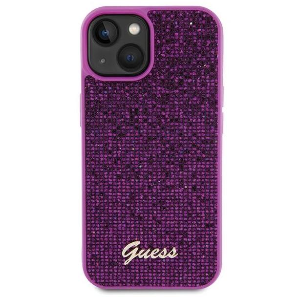 GUESS futerał do IPHONE 13 / 14 / 15 GUHCP15SPMSDGSF (Disco Metal Script) fuksja
