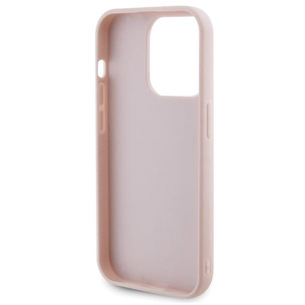 GUESS futerał do IPHONE 15 Pro GUHCP15LPSQSQSP (Quilted Metal Logo) różowy