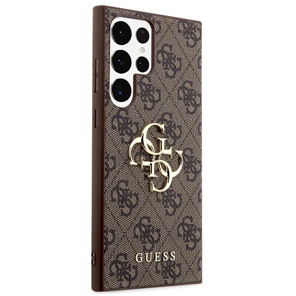 GUESS futerał do SAMSUNG S24 Ultra GUHCS24L4GMGBR (Leather 4G Metal Logo) brązowy