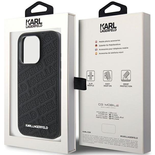 KARL LAGERFELD futerał do IPHONE 15 Pro Max KLHCP15XPQKPMK (Quilted Pattern) czarny