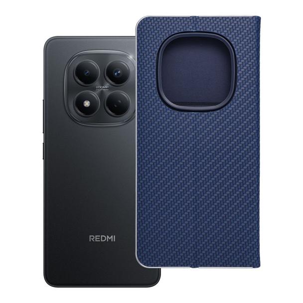 Etui z klapką na Xiaomi Redmi NOTE 15 PRO 5G Luna Book Carbon niebieskie