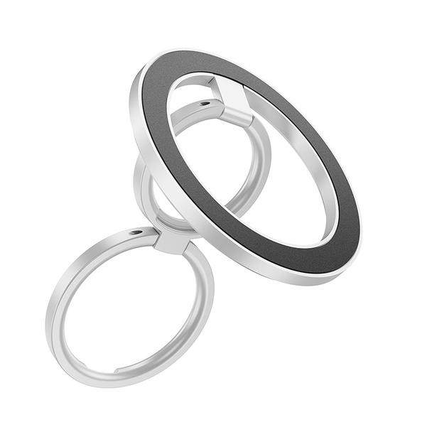 Uchwyt na telefon na palec Hoco magnetyczny Ring GH2 srebrny