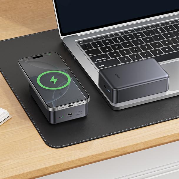 Powerbank zgodny z MagSafe 20000 mAh PD QC 2A 20W Hoco J160B szary