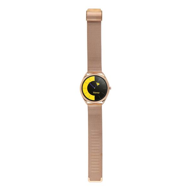 Smartwatch TITMO O-170 (AMOLED, bluetooth call, pasek stal szlachetna gold mesh) złoty 0INT