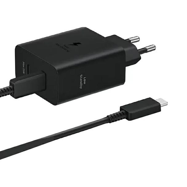SAMSUNG oryginalna ładowarka sieciowa Typ C + kabel Typ C do Typ C PD 3A 50W EP-T5020XBEGEU czarna blister