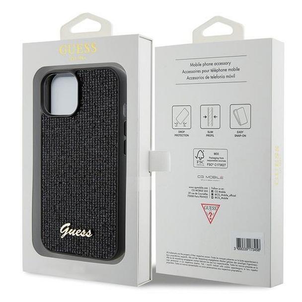 GUESS futerał do IPHONE 15 GUHCP15SPMSDGSK (Disco Script Metal) czarny