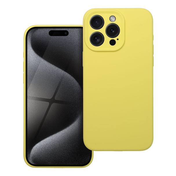 Futerał do iPhone 15 PRO MAX Silicone 2mm żółty