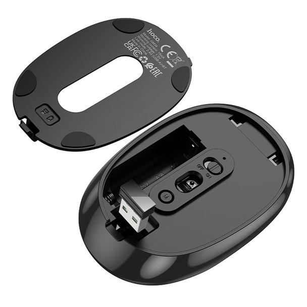 Myszka bezprzewodowa Hoco 2,4G 1600 dpi GM34 szaro czarna