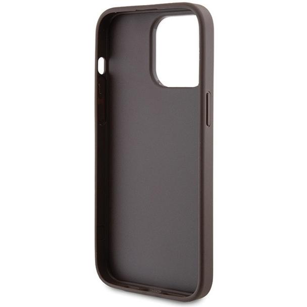 GUESS futerał do IPHONE 15 Pro Max GUHCP15XG4GFBR (4G Metal Logo) brązowy