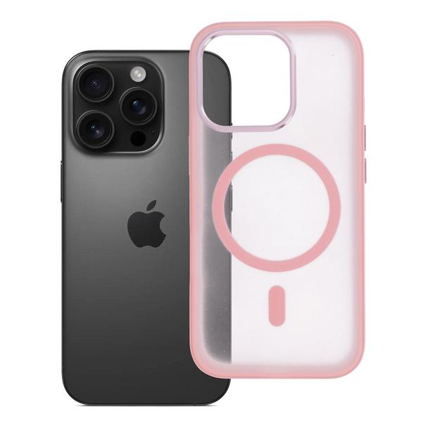 Futerał do iPhone 16 PRO Flexline Mag Cover zgodny z MagSafe różowy
