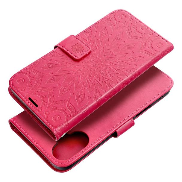 Etui z klapką na iPhone 16 PLUS Mezzo Book mandala magenta