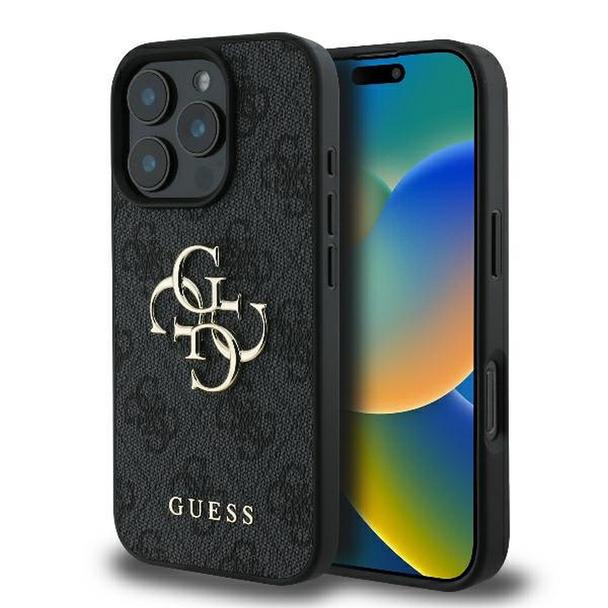 GUESS futerał do IPHONE 16 Pro Max GUHCP16X4GMGGR (4G PU Big Logo) czarny