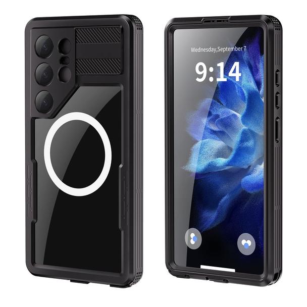 Futerał do Samsung S25 ULTRA Shellbox MARS wodoodporny z metalowym ringiem czarny