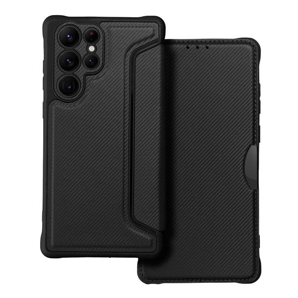 Etui z klapką na Samsung S22 ULTRA Razor Book czarne