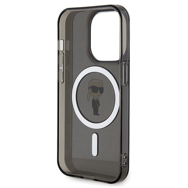 KARL LAGERFELD futerał do IPHONE 15 Pro KLHMP15LHFCKNOK (Ikonik + MAG) czarny
