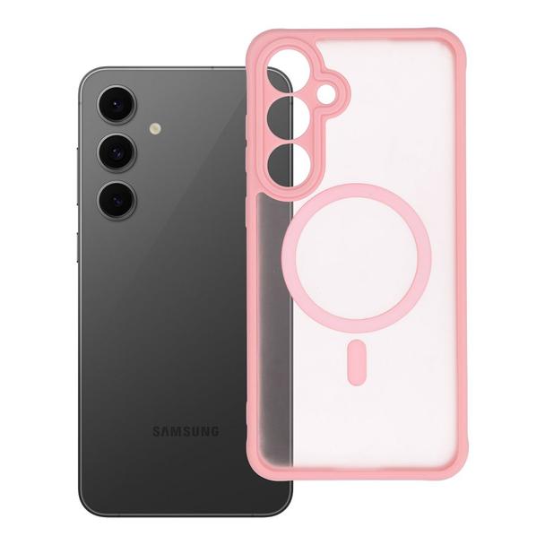 Etui na Samsung S24 FE Full Matte Mag Cover zgodne z MagSafe jasnoróżowy