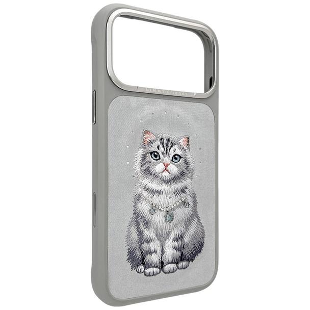 NIMMY futerał LUCKY FASHION CAT kompatybilny z MagSafe do IPHONE 18 Pro/17 Pro szary