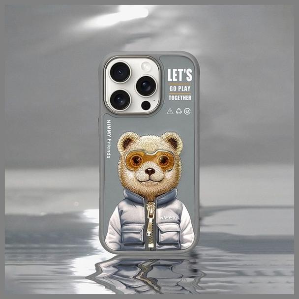 NIMMY futerał COOL&CUTE 2.0 Bear do IPHONE 16 Pro Max szary