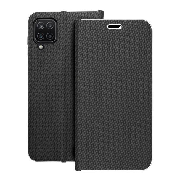 Etui z klapką na Samsung A12 / M12 Luna Book Carbon czarne