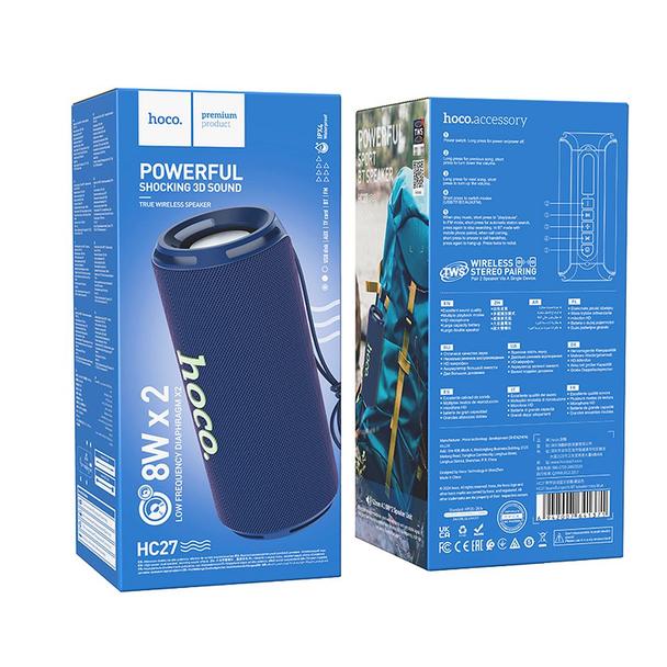 Głośnik bluetooth 2 x 8W 2h Hoco HC27 granatowy
