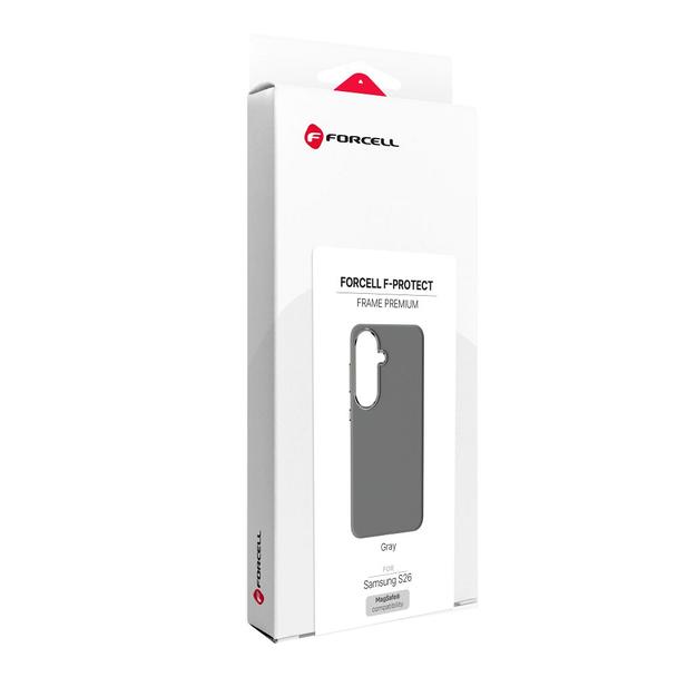 Etui na Samsung S26 Forcell F-Protect Frame Premium zgodne z MagSafe szare 0INT