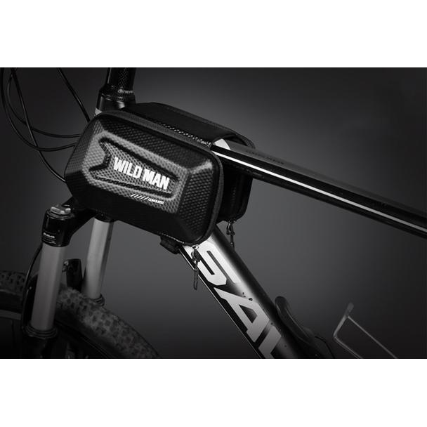 WILDMAN sakwa rowerowa na ramę na zamek 1,2L (4"-7") E6S czarna