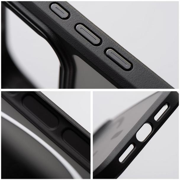 Etui na iPhone 17 Pro / 18 Pro (low camera edge) Forcell F-Protect Smoke Hybrid Premium zgodne z MagSafe czarne 0INT