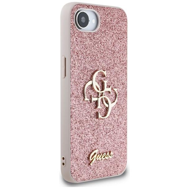 GUESS futerał do IPHONE 16e (SE 4 2025) GUHCPSE4HG4SGP (Fixed Glitter Big 4G) różowy