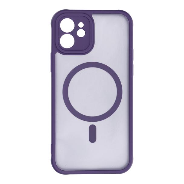 Futerał do iPhone 12 Full Matte Mag Cover zgodny z MagSafe fioletowy