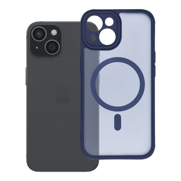 Etui na iPhone 15 Full Matte Mag Cover zgodne z MagSafe niebieskie